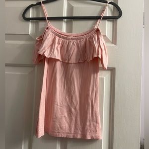 Lily Pulitzer Light Pink Ruffle Off the Shoulder Top